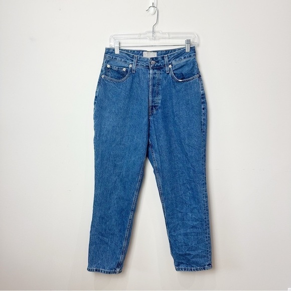 Everlane Curvy 90s Cheeky Straight Jeans Blue Ankle Organic Cotton Rigid - Picture 3 of 8